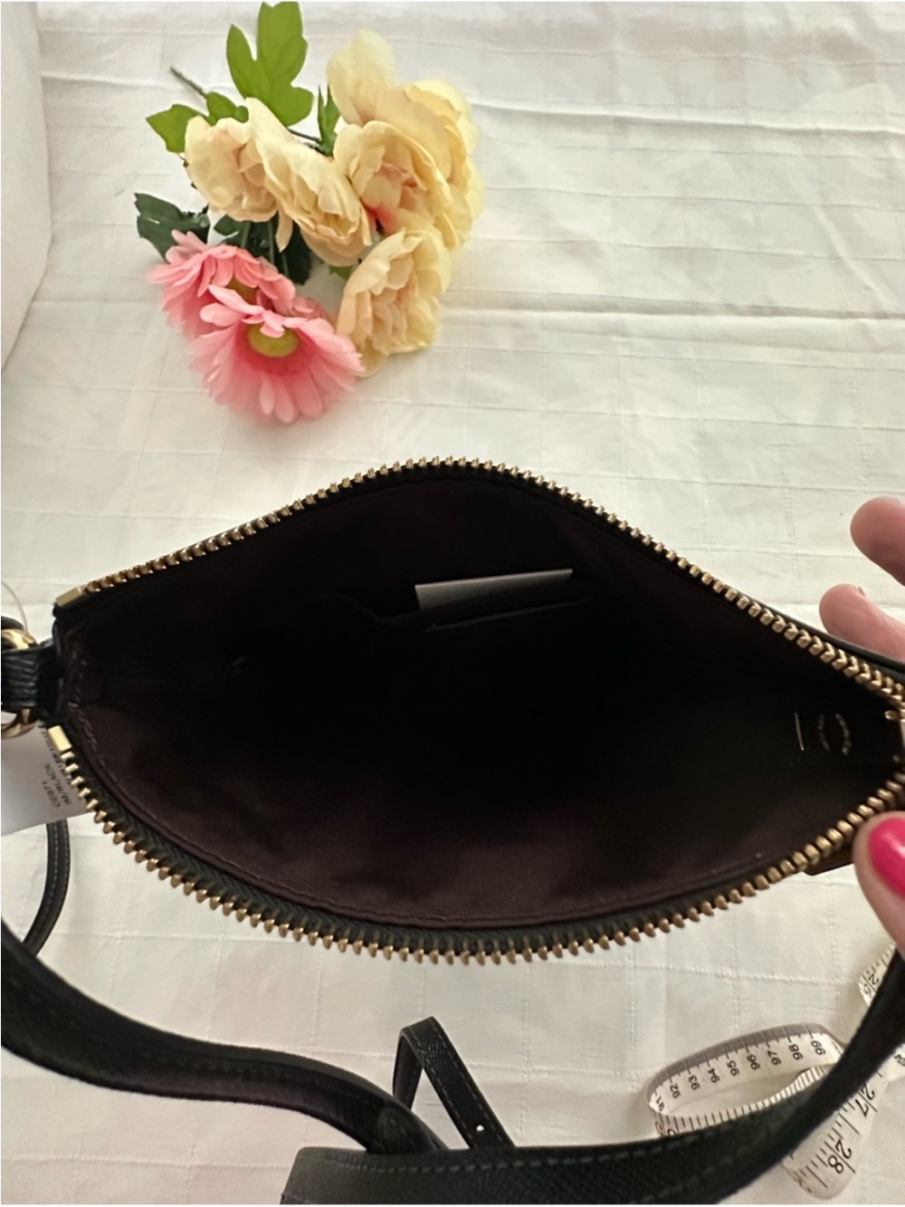 Coach Black Pebbled Leather Crossbody with Gold Hardware - Picture 9 of 9
